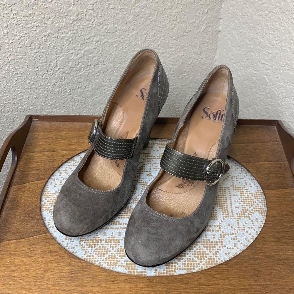 Sofft MaryJane Platform Heels Brown